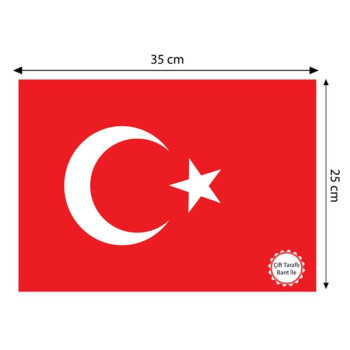 Türk Bayrağı Kağıt 25x35 cm 10'lu