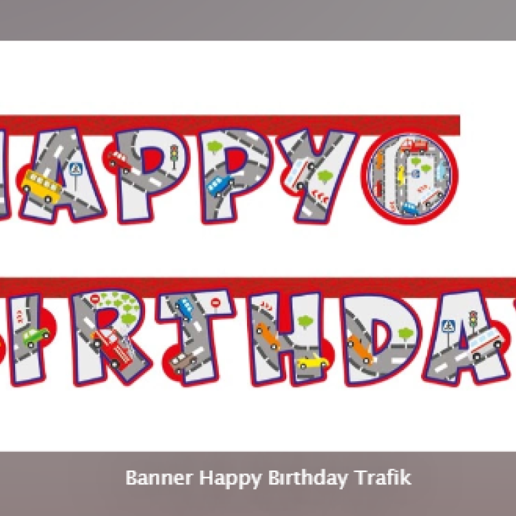 Banner Happy Bırthday Trafik