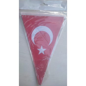 Üçgen Kağıt Flama Türk Bayrak Set (1000SET ÜSTÜ ALIMLARDA) *23nisan