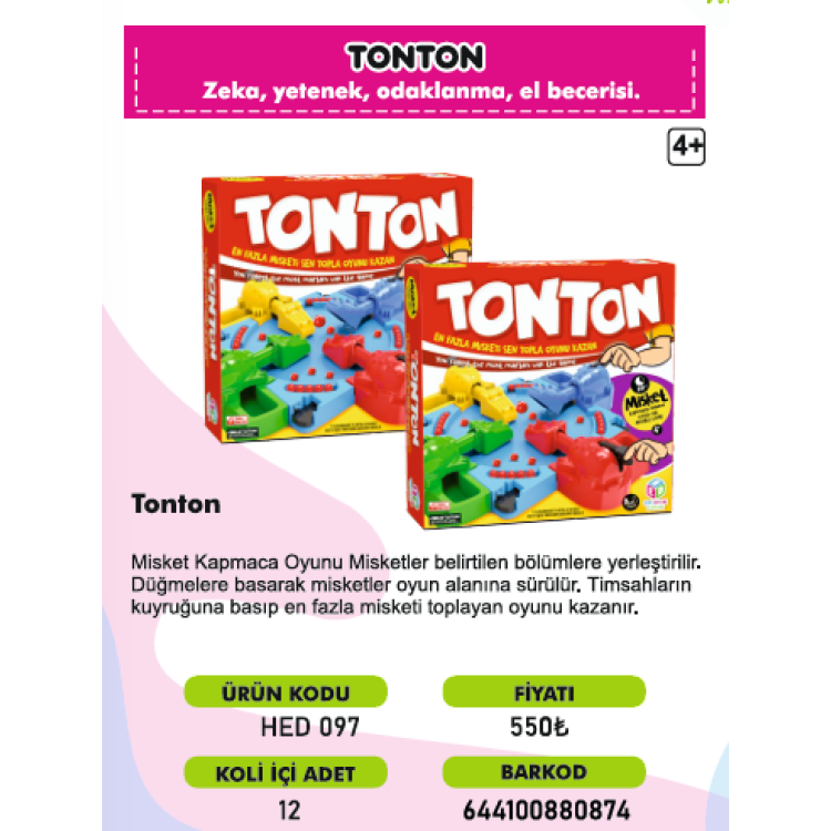 TONTON MİSKET KAPMACA OYUNU