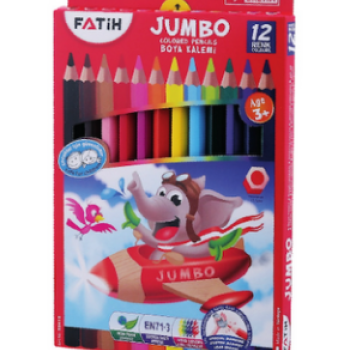 FATİH JUMBO KURUBOYA 12 RENK (6LI) *k FATİH JUMBO KURUBOYA 12 RENK (6LI) *k