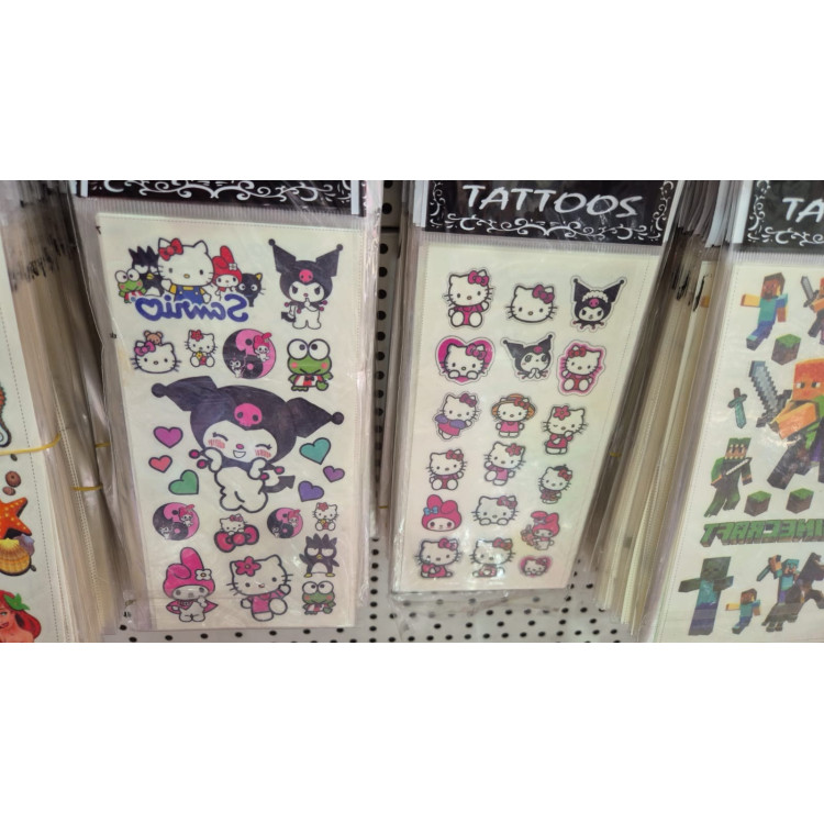 KURAMİ RENKLİ BÜYÜK TATTOOS DÖVME 20Lİ KARIŞIK