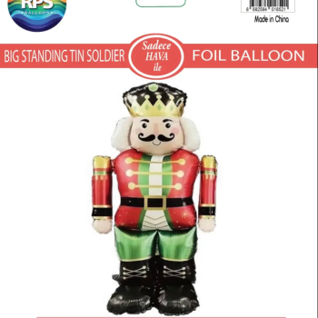 Ayaklı Büyük Kurşun Asker Folyo Balon 8521 155X83CM Ayaklı Büyük Kurşun Asker Folyo Balon 8521 155X83CM