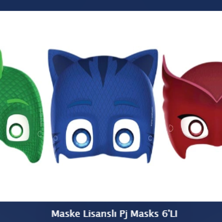 Maske Lisanslı Pj Masks 6'LI