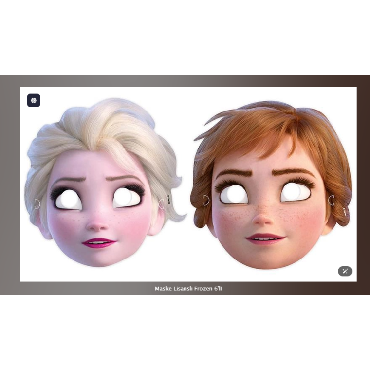 Maske Lisanslı Frozen 6'lI