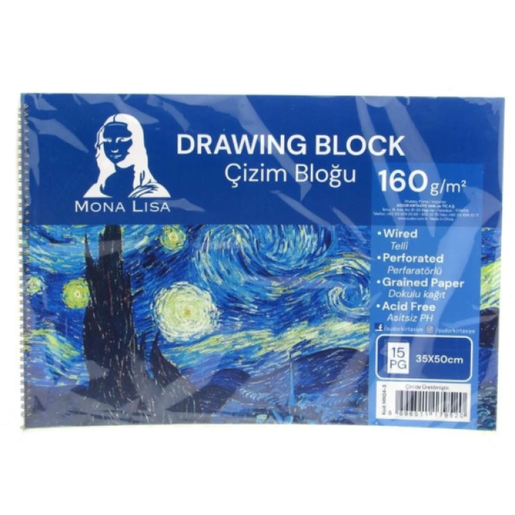 MONOLİSA MN24-3 ÇİZİM BLOGU TELLİ 35X50 15YP