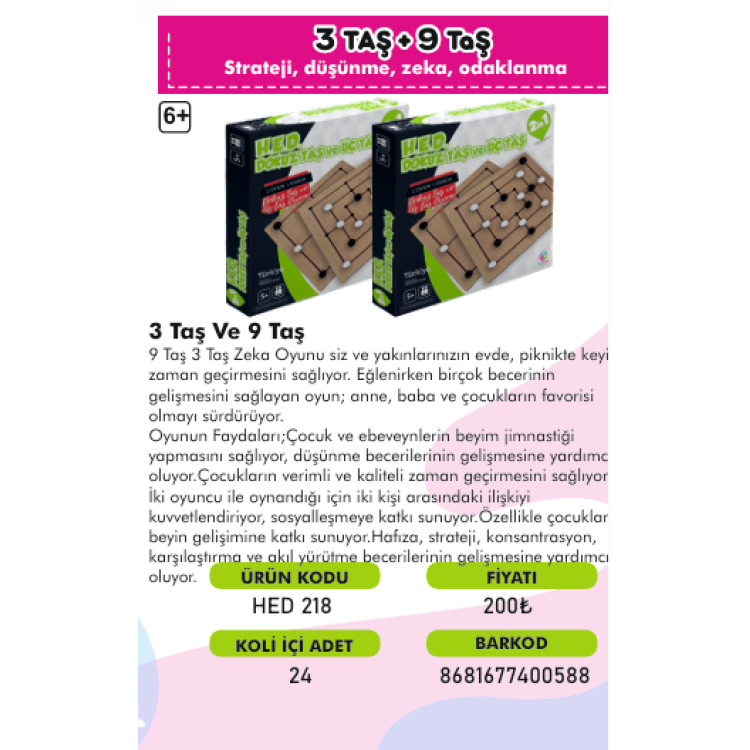 3 TAŞ VE 9 TAŞ