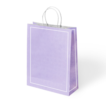 25x12x31 Büküm Saplı Poşet -Makaron Lila- 25x12x31 Büküm Saplı Poşet -Makaron Lila-
