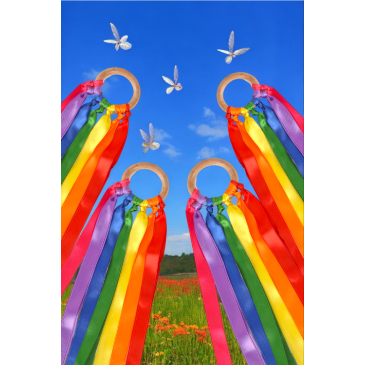 23 NİSAN HALKA GÖKKUŞAĞI GÖSTERİ KURDELESİ (2 ADET)