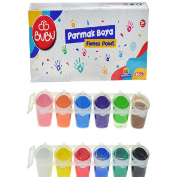 BUBU-PAR022 PARMAK BOYA 20ML 12RENK BUBU-PAR022 PARMAK BOYA 20ML 12RENK