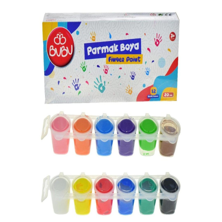 BUBU-PAR022 PARMAK BOYA 20ML 12RENK