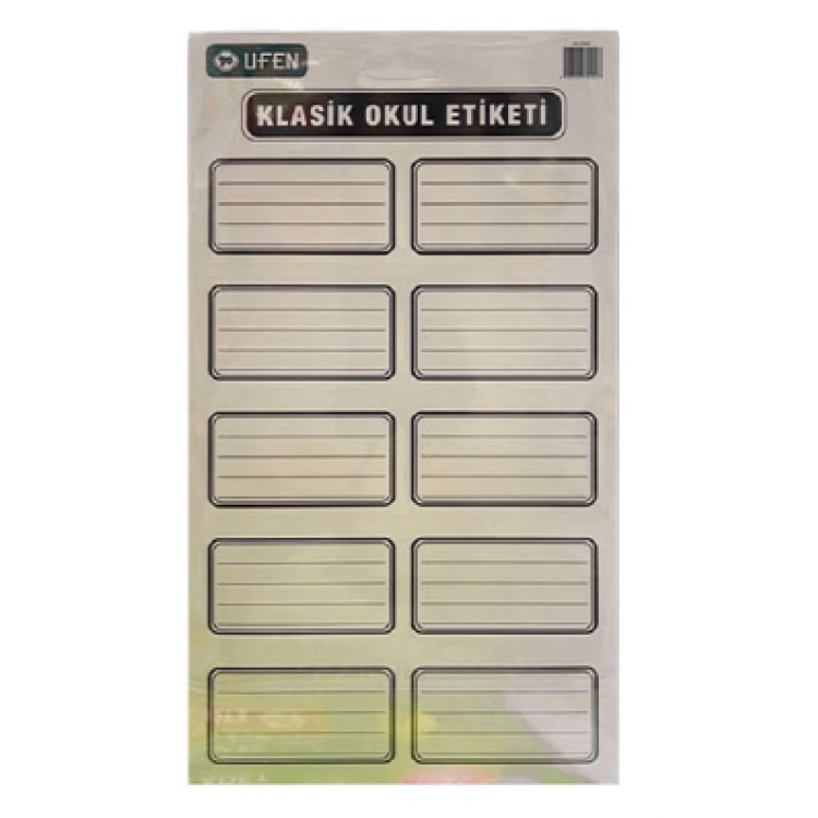 UFEN 3LÜ ÖĞRENCİ ETİKETİ SİYAH