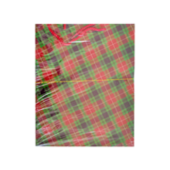 25x30x9 Desenli Karton Çanta 10lu -Ekose 2-