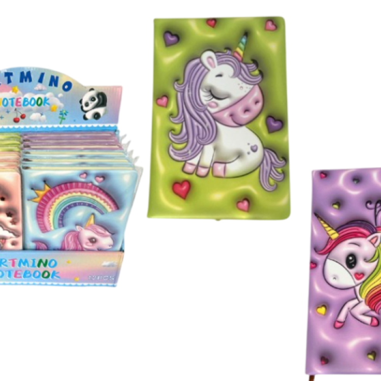 A-399 UNİCORN 14X20 PUFFY ÇİZGİLİ DEFTER 12Lİ