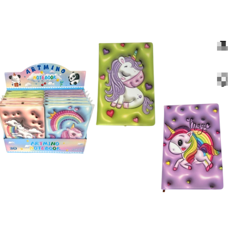 A-399 UNİCORN 14X20 PUFFY ÇİZGİLİ DEFTER 12Lİ