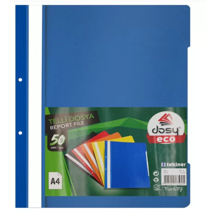 DOSY TELLİ DOSYA 50Lİ MAVİ