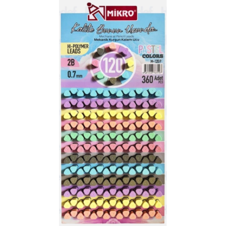 MİKRO M-120N PASTEL 0.7 MİN UÇ Hİ-POLYMER 360TÜP
