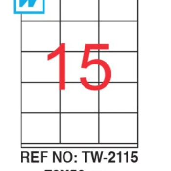 Tanex Tw-2115 Laser Etiket 70 X 56 Mm Tanex Tw-2115 Laser Etiket 70 X 56 Mm