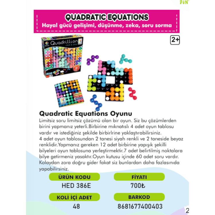 QUADRATIC EQUATIONS HAYAL GÜCÜ GELİŞİMİ