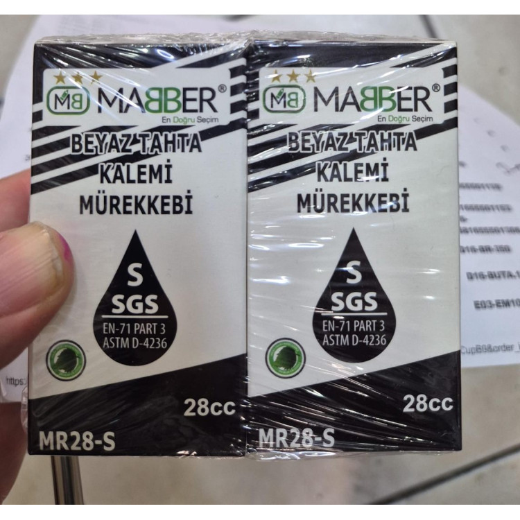MABBER MR28-S TAHTAKALEMİ MÜREKKEBİ 28cc 6lı