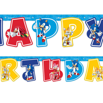 Banner Lisanslı Happy Bırthday Sonıc Banner Lisanslı Happy Bırthday Sonıc