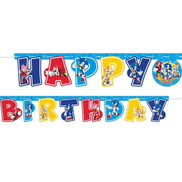 Banner Lisanslı Happy Bırthday Sonıc