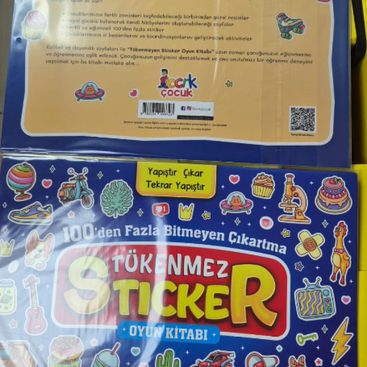 TÜKENMEZ STİCKER OYUN KİTABI ((100+ ÇIKARTMA) BICIRIK