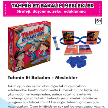 TAHMİN ET BAKALIM- MESLEKLER TAHMİN ET BAKALIM- MESLEKLER