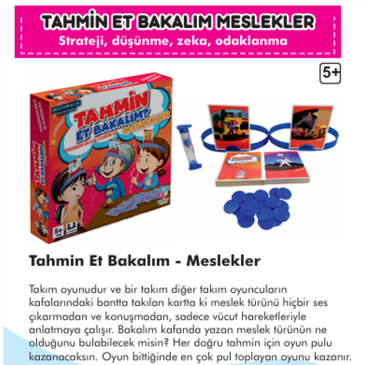 TAHMİN ET BAKALIM- MESLEKLER