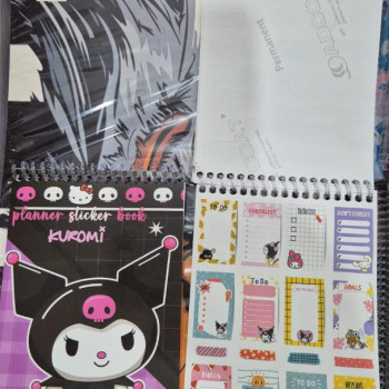 A6 KUROMİ SPİRALLİ STİCKER DEFTERİ (BOX12)