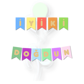 Banner İyi Ki Doğdun Renkli-Altın Banner İyi Ki Doğdun Renkli-Altın