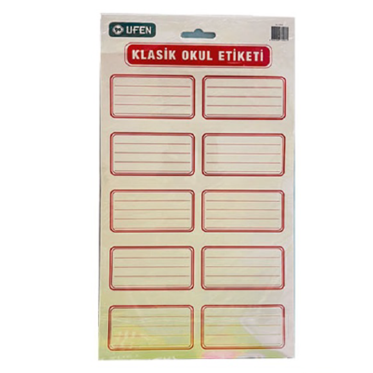 UFEN 3LÜ ÖĞRENCİ ETİKETİ MAVİ