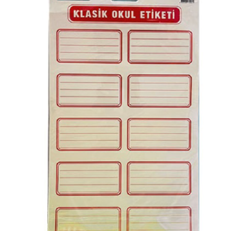 UFEN 3LÜ ÖĞRENCİ ETİKETİ MAVİ