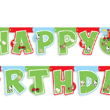 Banner Happy Bırthday Çiftlik Hayvanları Banner Happy Bırthday Çiftlik Hayvanları
