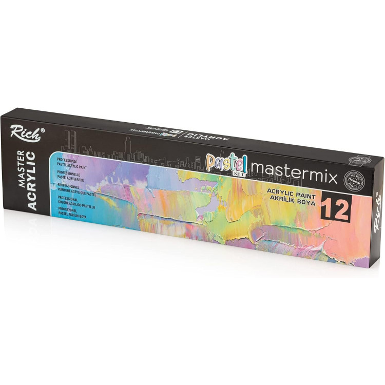 RİCH MASTERMİX 60 CC AKRİLİK BOYA PASTEL 12'Lİ