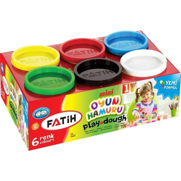 FATİH 6 RENK OYUN HAMURU 6X130GR 780GR FATİH 6 RENK OYUN HAMURU 6X130GR 780GR