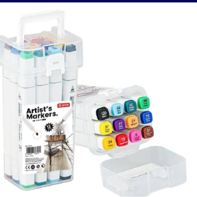 UFEN ARTİST MARKER ÇİZİM KALEMİ 12 RENK