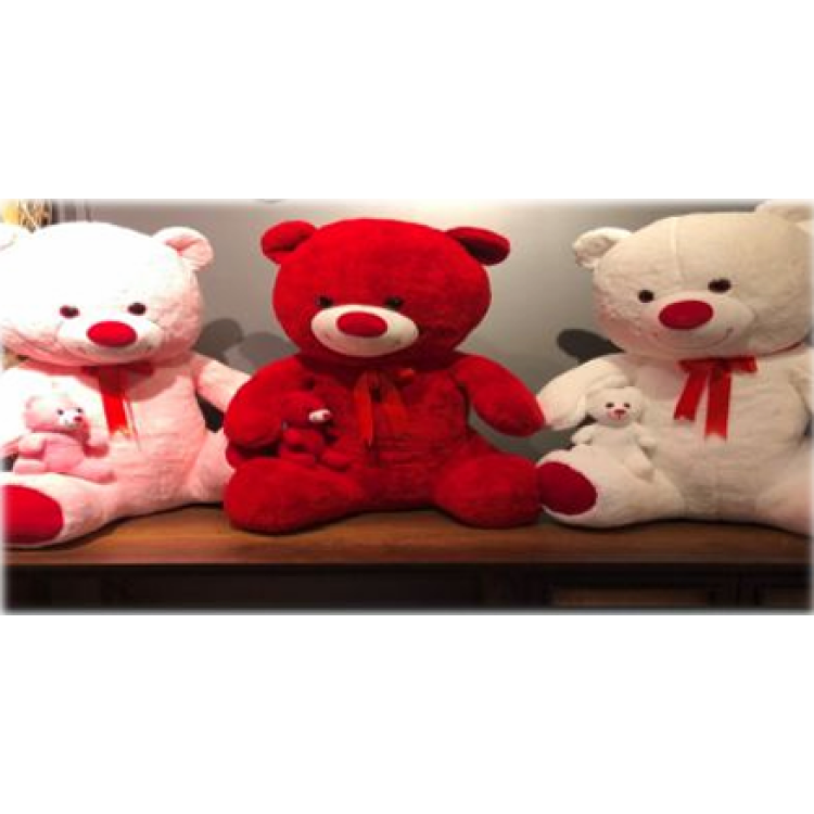 YAVRULU TOMBUL AYICIK 100CM PELUŞ OTURAN 8680009018491