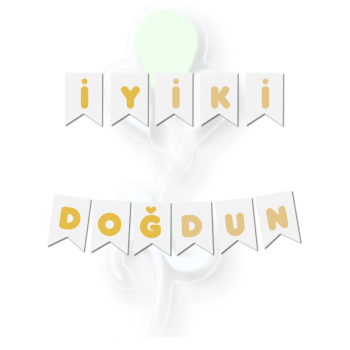 Banner Beyaz-Altın İyi Ki Doğdun Banner Beyaz-Altın İyi Ki Doğdun