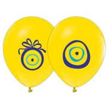 Hazır Baskı Balon (2+0) Nazar Sarı Hazır Baskı Balon (2+0) Nazar Sarı