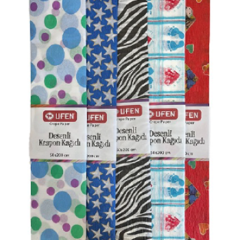 UFEN Krapon Kağıdı 5li 50x200 -DESENLİ- UFEN Krapon Kağıdı 5li 50x200 -DESENLİ-