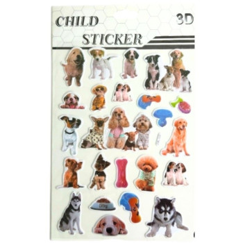 VAGON C-1602 KÖPEK FUFFY ÇIKARTMA 12'Lİ VAGON C-1602 KÖPEK FUFFY ÇIKARTMA 12'Lİ