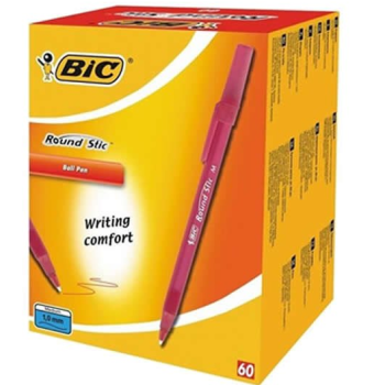 BİC ROUND TÜKENMEZ KALEM 1.0MM (BOX60) KIRMIZI BİC ROUND TÜKENMEZ KALEM 1.0MM (BOX60) KIRMIZI