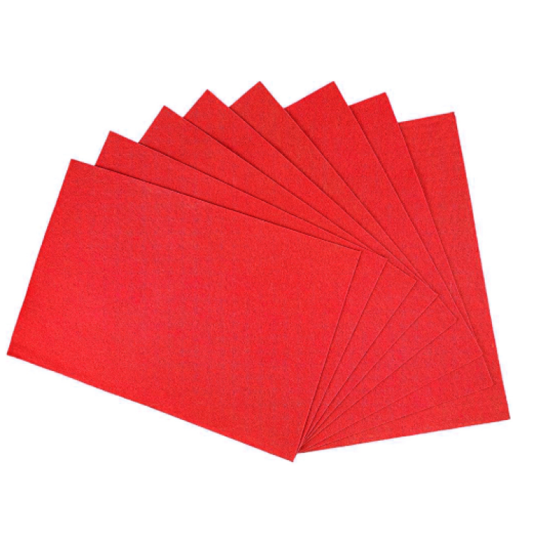 50x70 Okul Keçe Tabaka 10lu -Kırmızı-