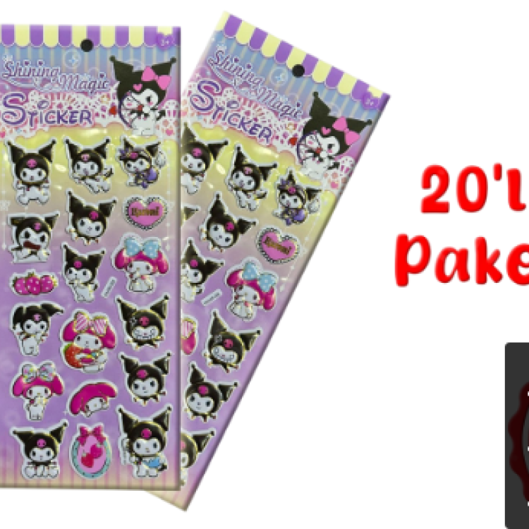 KUROMİ KABARTMALI STİCKER 20Lİ