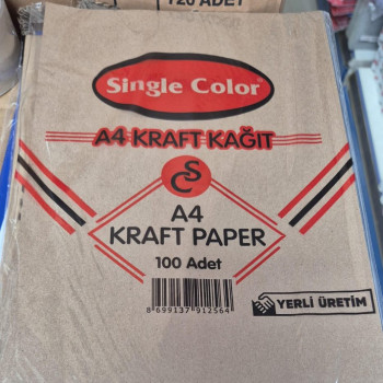 SİNGLE COLOR A4 KRAFT KAĞIT 100LÜ #2 SİNGLE COLOR A4 KRAFT KAĞIT 100LÜ #2