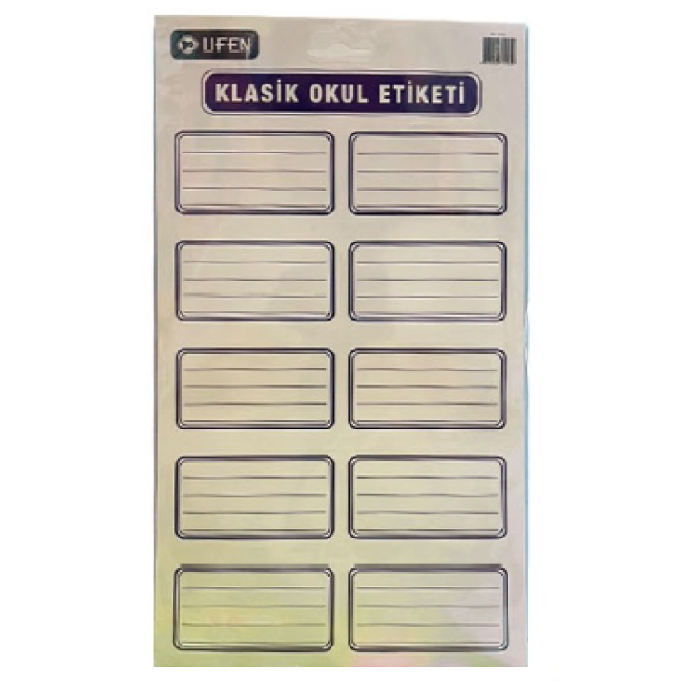 UFEN 3LÜ ÖĞRENCİ ETİKETİ MAVİ
