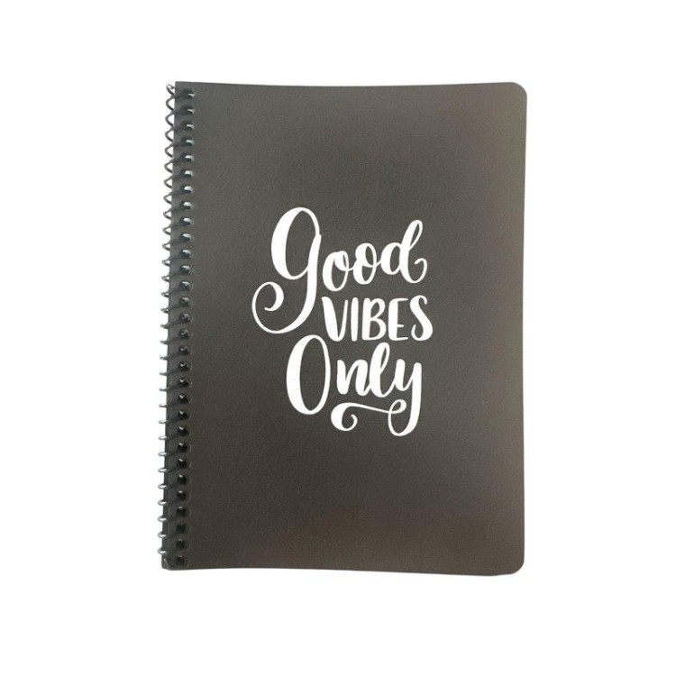 SİNGLE COLOR SİYAH DEFTER A5 SPİRALLİ 40YP