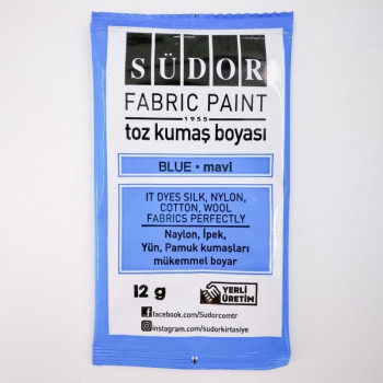 SÜDOR KB04 TOZ KUMAŞ BOYASI 12'Lİ MAVİ SÜDOR KB04 TOZ KUMAŞ BOYASI 12'Lİ MAVİ