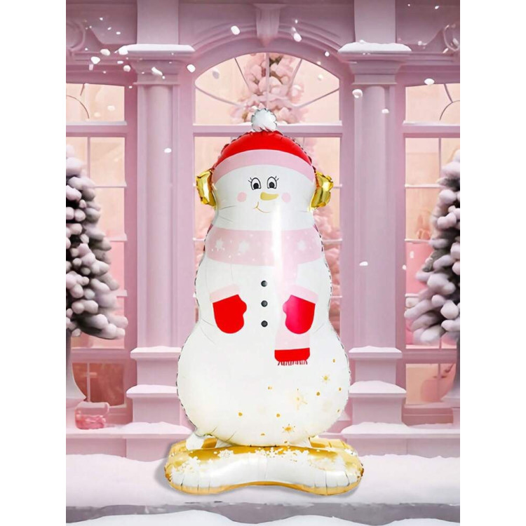 Ayaklı Sevimli Kardan Adam Folyo Balon 8231 120x65CM